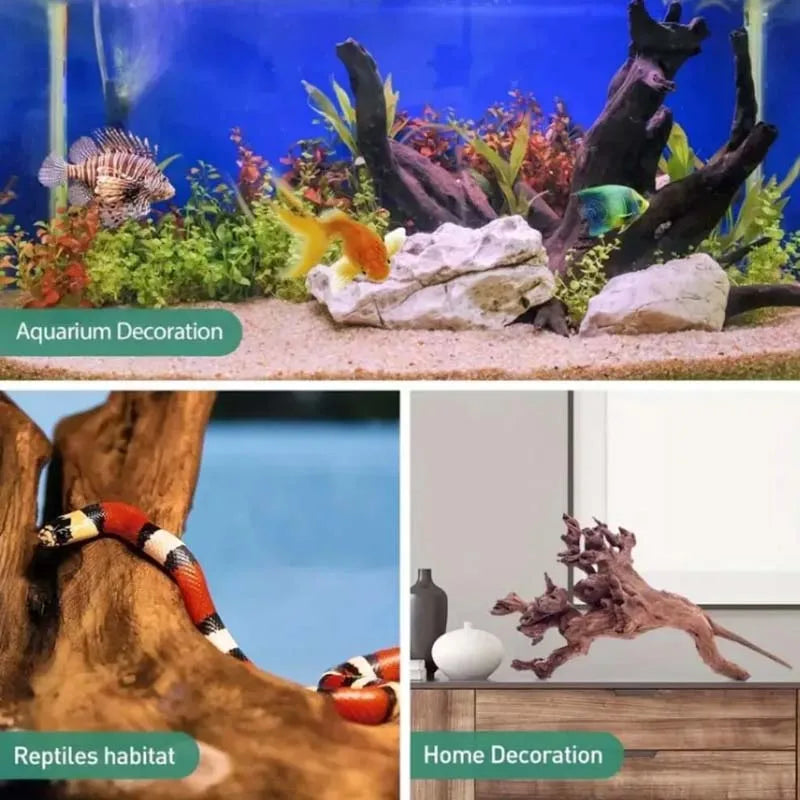 1PC Natural Aquarium Sinkable Driftwood Fish Tank Decoration Wood Aquatic Plants Landscape