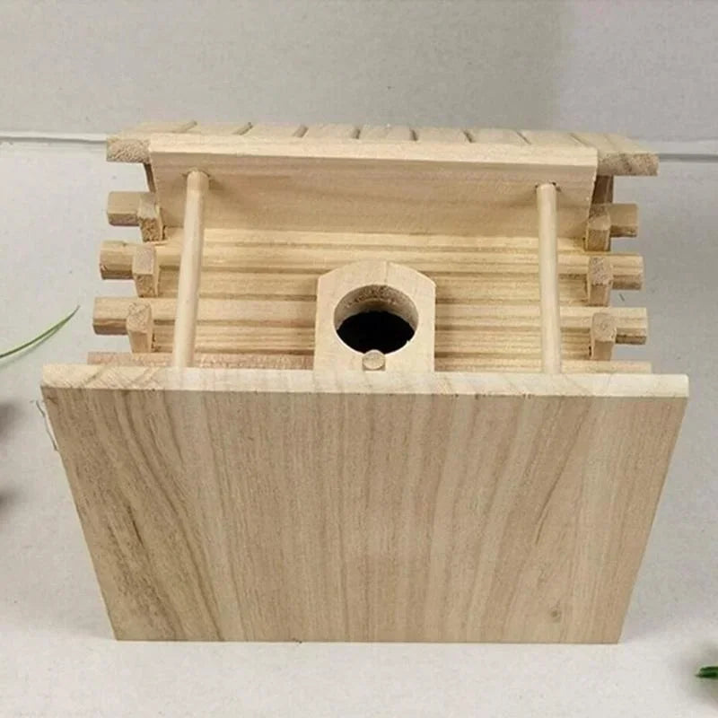 Practical Bird Cage Accessories Birdhouses For Outside Wooden Bird House Nesting Box Hanging Bird Nests Home Garden Decoration