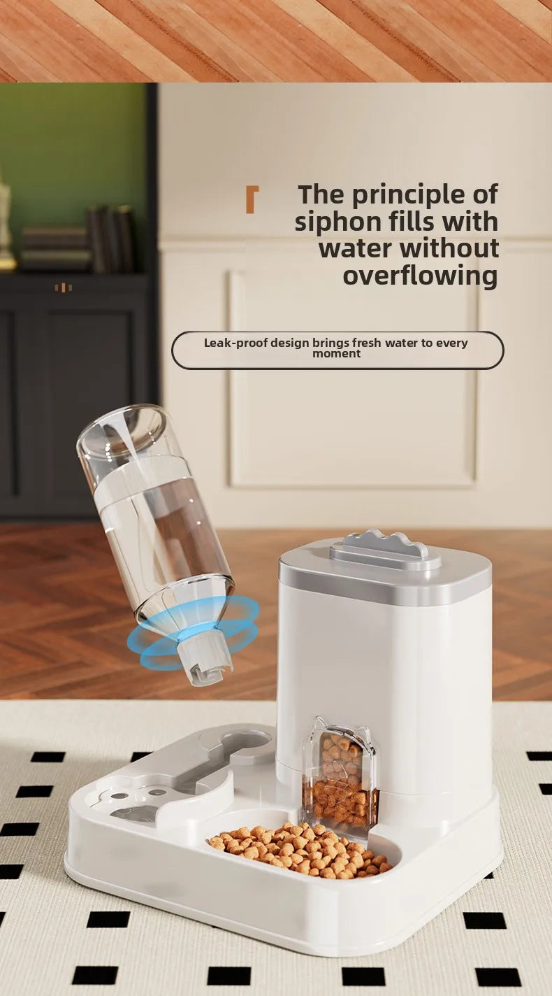 Large Capacity Pet Automatic Feeders and Water Dispensers, Suitable for Cats and Dogs.