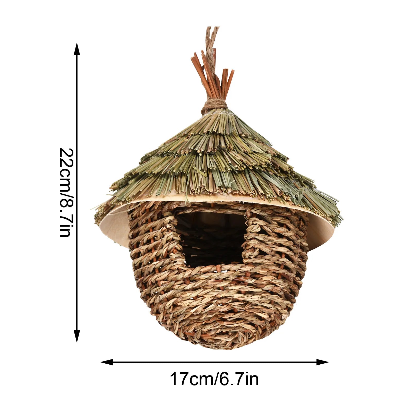 Various Styles Birdhouse Creative Unique Design Comfy Woven Natural Grass Bird Cage Outdoor Garden Window Hideaway Decoration