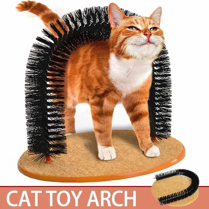 Cat Arch Self Groomer Scratcher Toy Durable Scratching Board Massage Brush Self Entertaining Pet Supplies for Cats