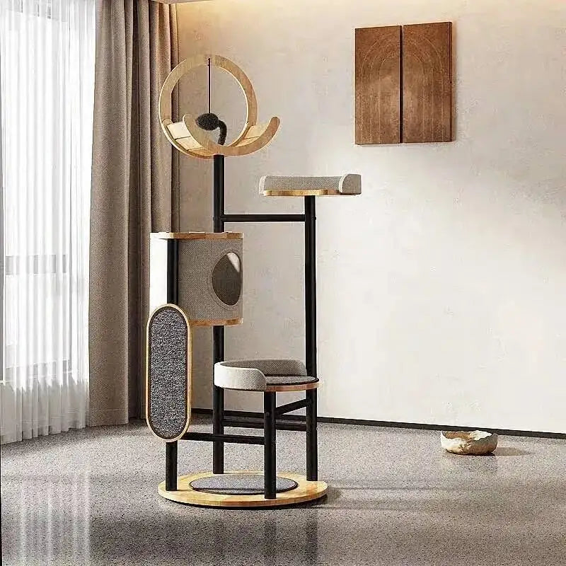 Multi-layer Board Creative Tree Solid Cat Wood Cat Cat Luxury Scratching Climbing for Frame Balcony Home Simple Pet Accessories