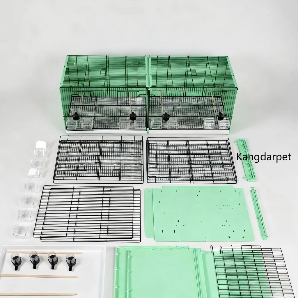 Large multi-layered bird cage - modular and expandable for long-term use without replacement