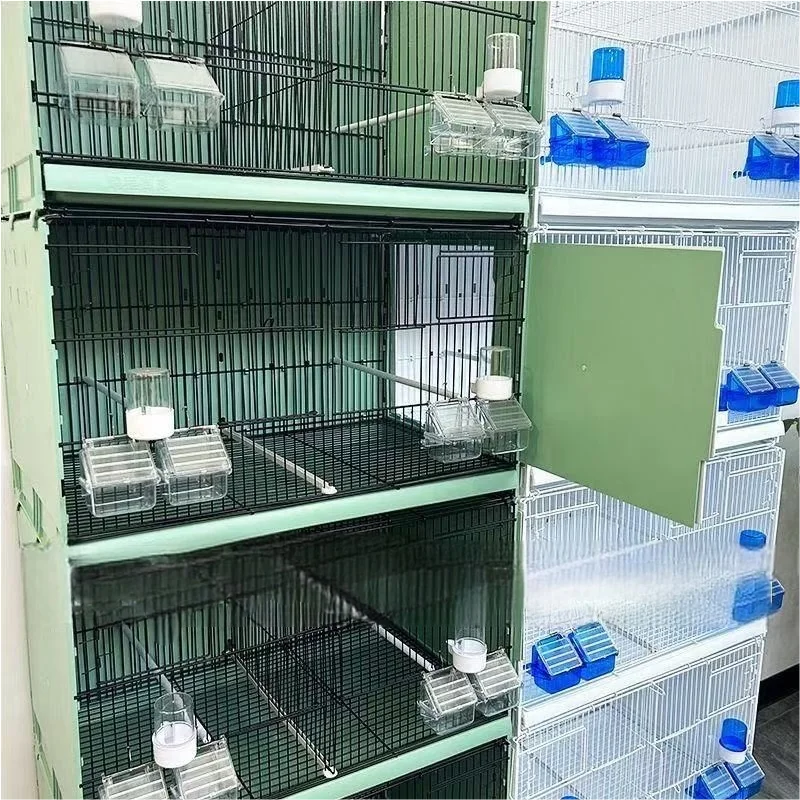Large multi-layered bird cage - modular and expandable for long-term use without replacement