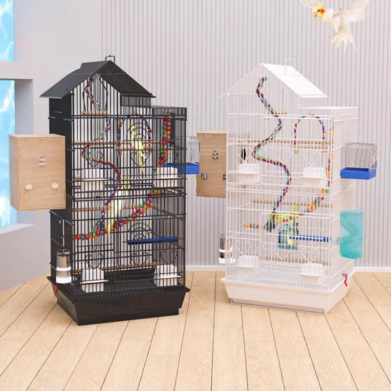 Luxury Goldfinch Flight Bird Cages With Stand Bird Cages Stainless Steel With Pedestal Toys Jaula Para Canarios Bird Supplies