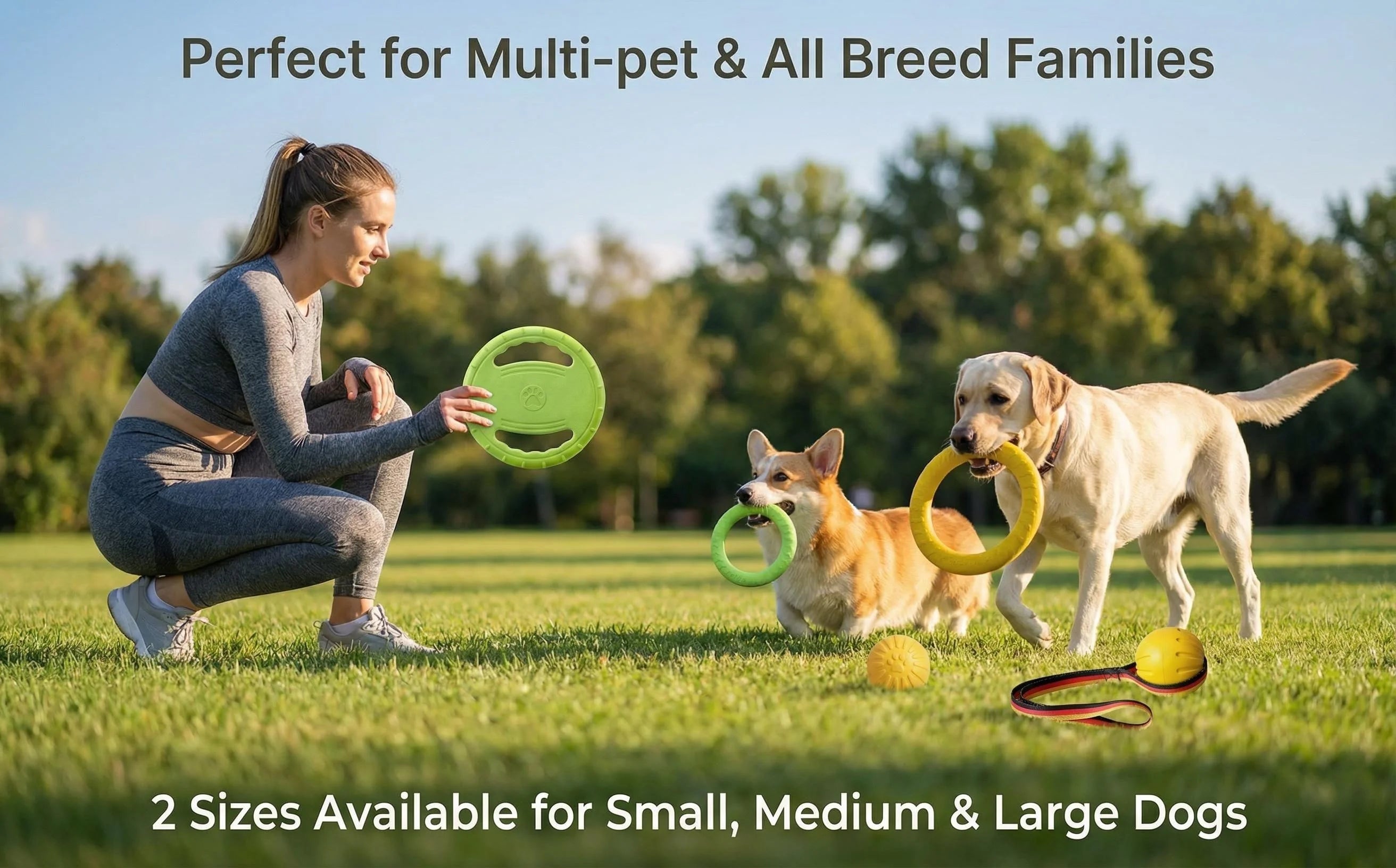 Dog Toys for Aggressive Chewers, 5-Piece Tough Dog Toy Set Durable Indestructible Interactive Chew Toys for Large Medium Small D