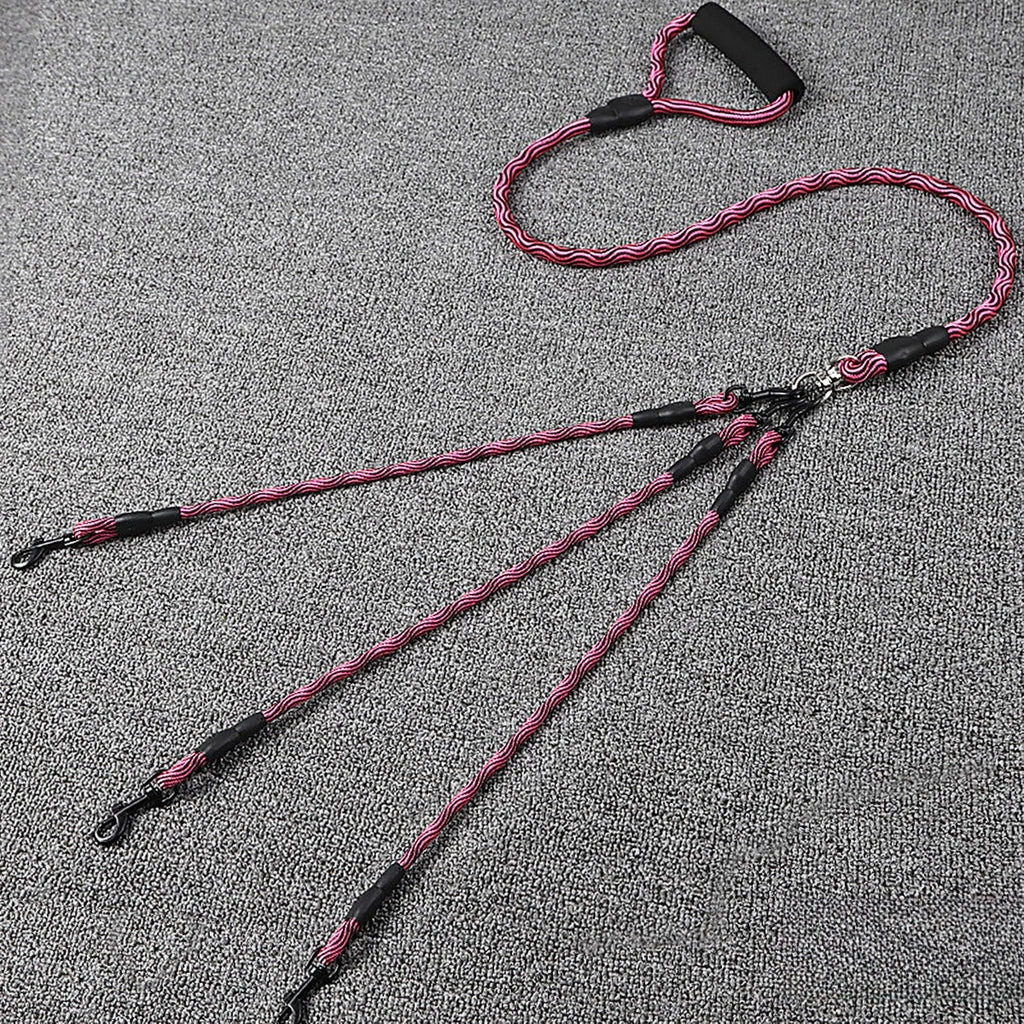 Double Head Dog Leash Wave Design Outdoor Walking Traction Rope for Pets