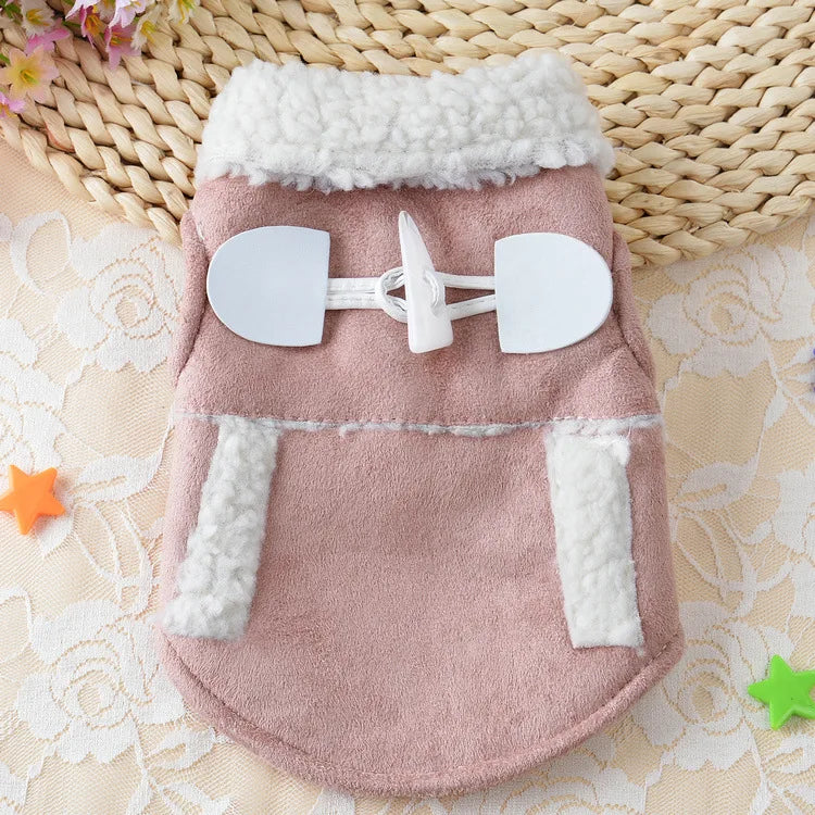 Dog Clothes Coat Small Dogs Luxury Jacket For Animal Winter Medium Dresses Soft Pet Clothing Designer Cute Motorcycle Style