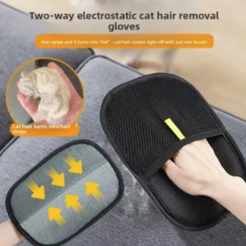 Pet Grooming Gloves for Dogs And Cats Hair Remover Brush Kitten Cleaning Glove Sofa Carpet Clothes Pet Hair Removal Pet Supplies