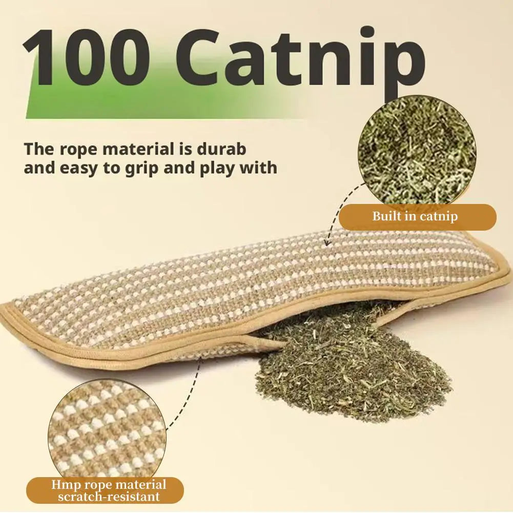 Cat Scratcher Interactive Toys For Cat Catnip Pillow Teeth Grinding And Anti Bite Wear Resistant Cat Toy Scratching Post For Cat