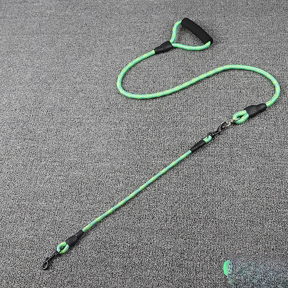 Double Head Dog Leash Wave Design Outdoor Walking Traction Rope for Pets