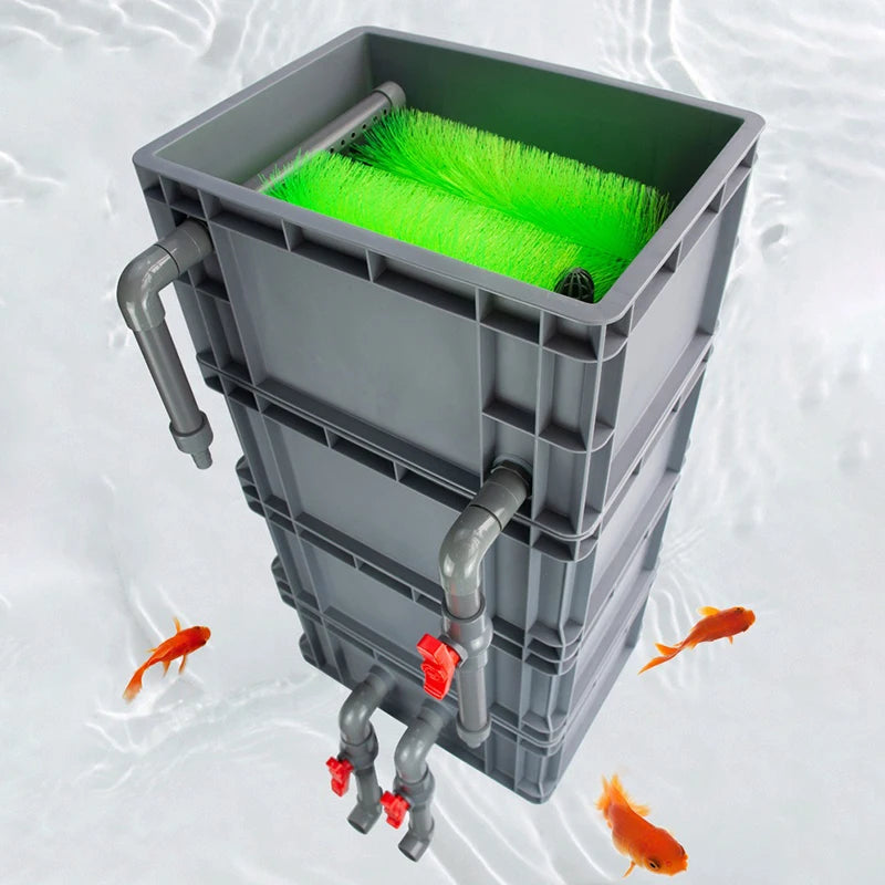 Aquarium 4 Layers Fish Tank Filter Box System External Outside Aquarium Filters Boxes Feces Filtration DIY Pet Accessories