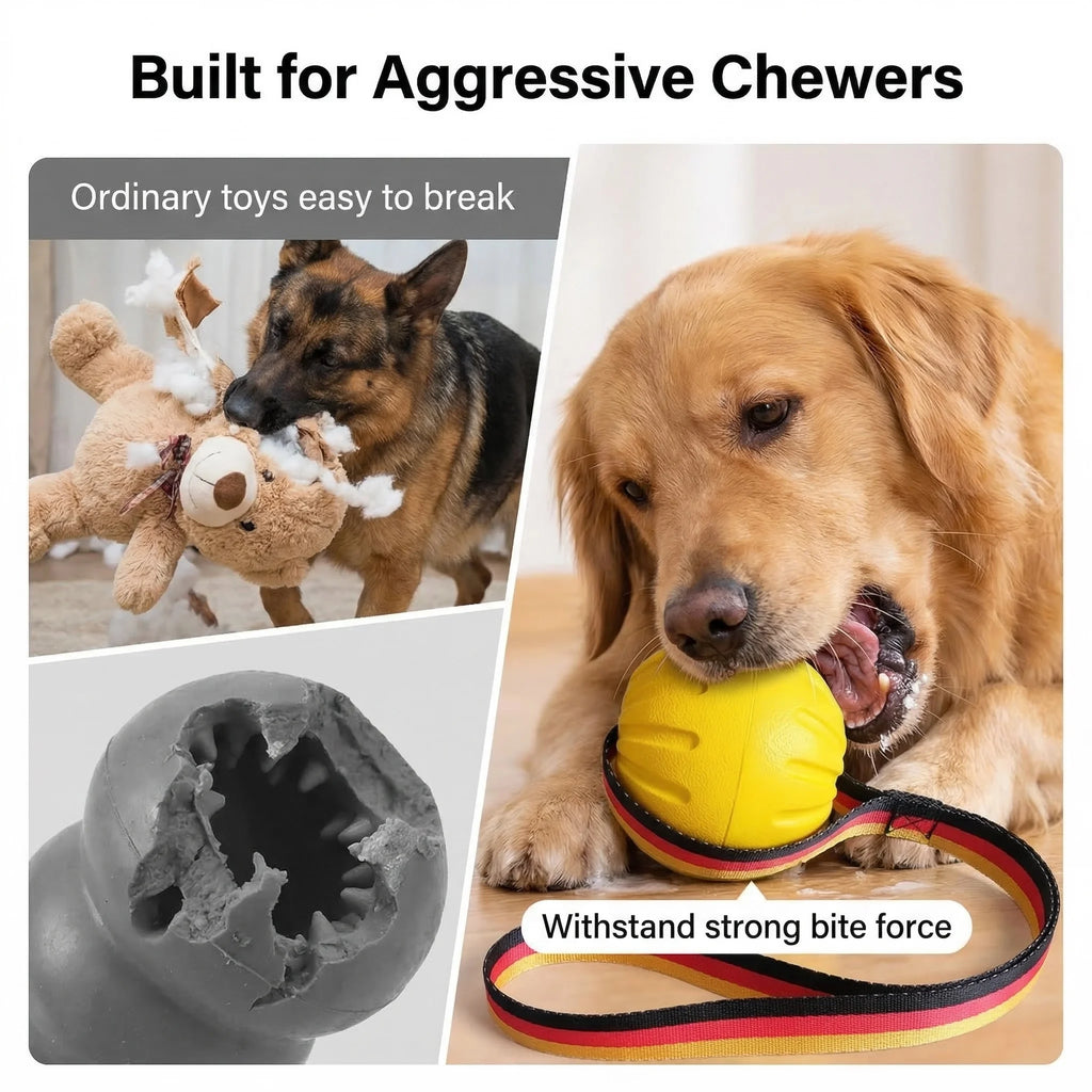 Dog Toys for Aggressive Chewers, 5-Piece Tough Dog Toy Set Durable Indestructible Interactive Chew Toys for Large Medium Small D