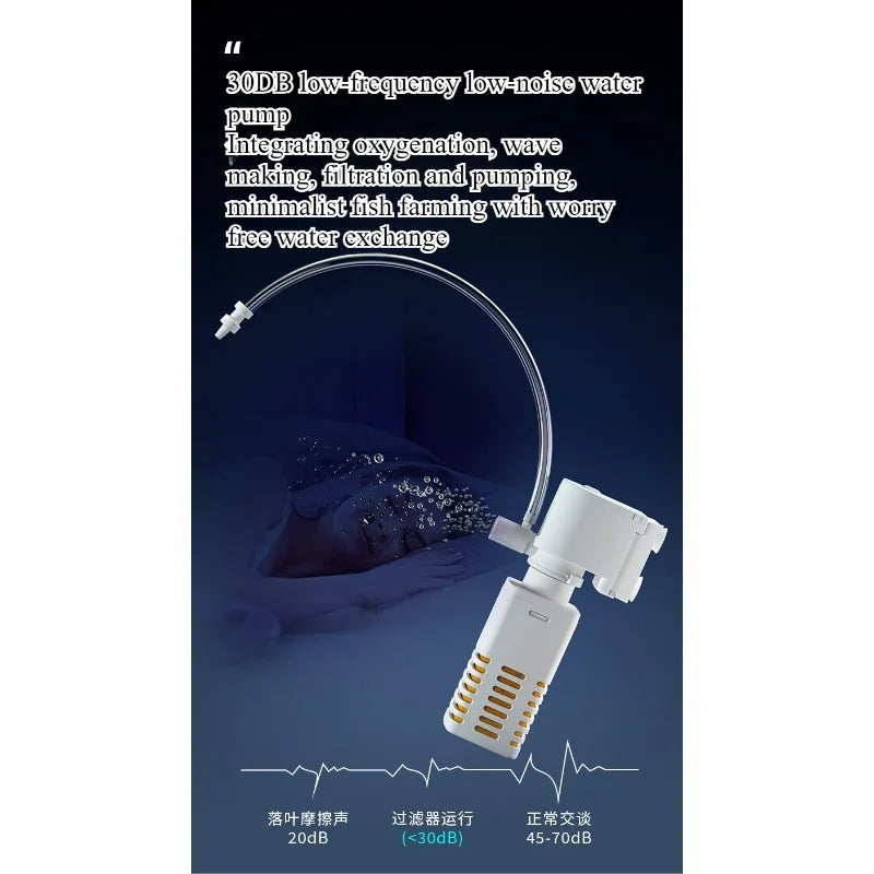 Fish tank household aquarium living room desktop ecological circulation tank filter oxygenation integrated tank with cover
