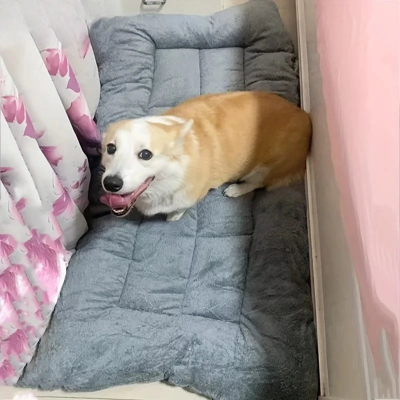 120*60cm Large Double Sided Dog Bed Universal For All Seasons Plush Super Soft Polyester Thickened Sofa-Style Mat for Breed Dogs