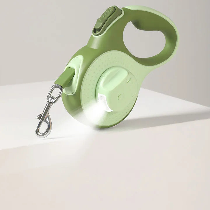 LED Lighted Retractable Dog Leash, Sturdy Durable Nylon Pet Lead for Small, Medium & Large Dogs & Cats, Perfect for Schnauzers