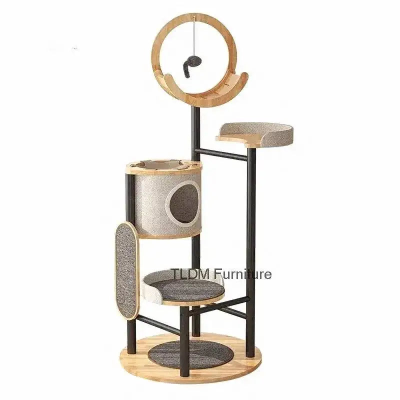 Multi-layer Board Creative Tree Solid Cat Wood Cat Cat Luxury Scratching Climbing for Frame Balcony Home Simple Pet Accessories