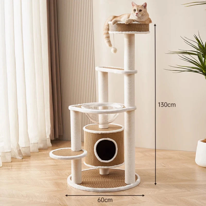 Weaving Cat Tree Wholesale Fashion Design Cat Trees for Large Cats Sisal Plush Large Scratcher Tower