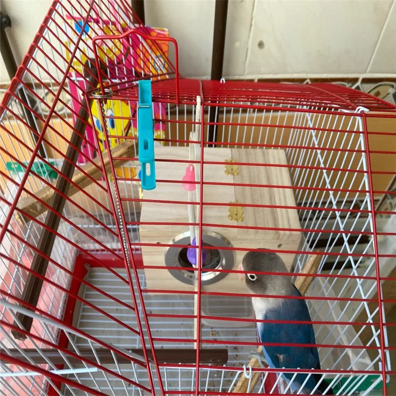 Wooden Bird Cage Nesting Box Breeding Hatching Nest for Parakeet Budgies Cocktail Finch Lovebird Parrot Birdhouse