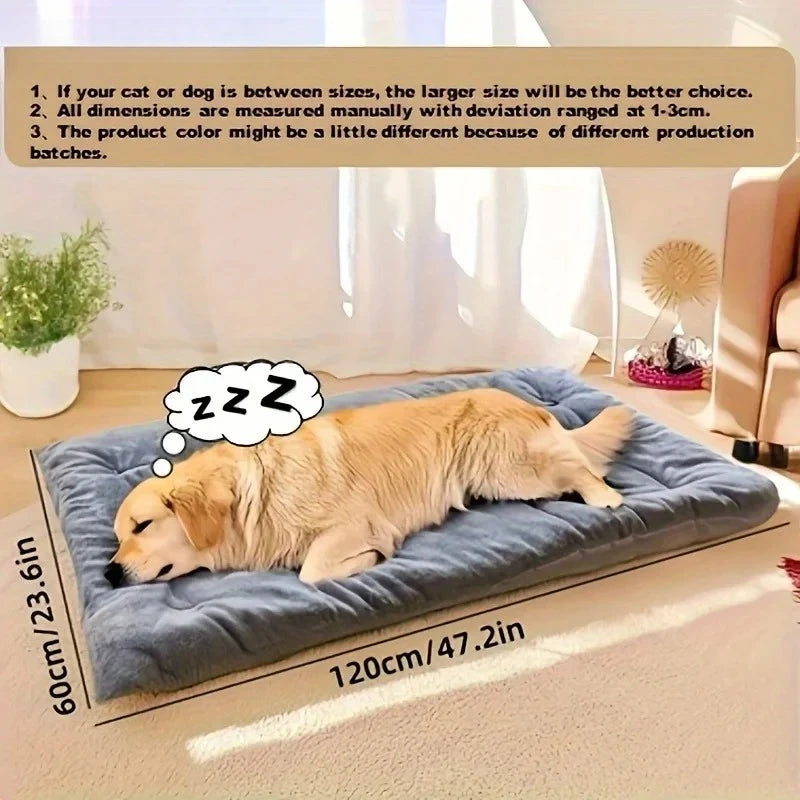 120*60cm Large Double Sided Dog Bed Universal For All Seasons Plush Super Soft Polyester Thickened Sofa-Style Mat for Breed Dogs