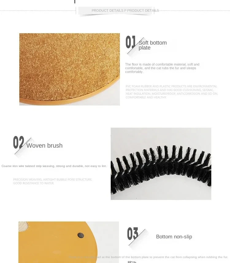 Cat Arch Self Groomer Scratcher Toy Durable Scratching Board Massage Brush Self Entertaining Pet Supplies for Cats