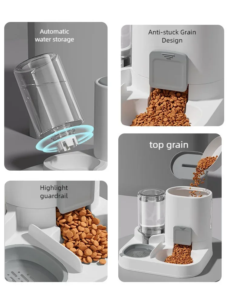 Cat feeding water feeder dog bowl cat bowl smooth food and water supply two-in-one water dispenser cat bowl pet supplies