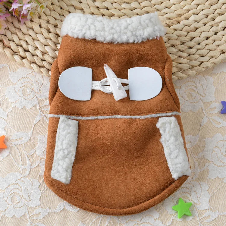 Dog Clothes Coat Small Dogs Luxury Jacket For Animal Winter Medium Dresses Soft Pet Clothing Designer Cute Motorcycle Style