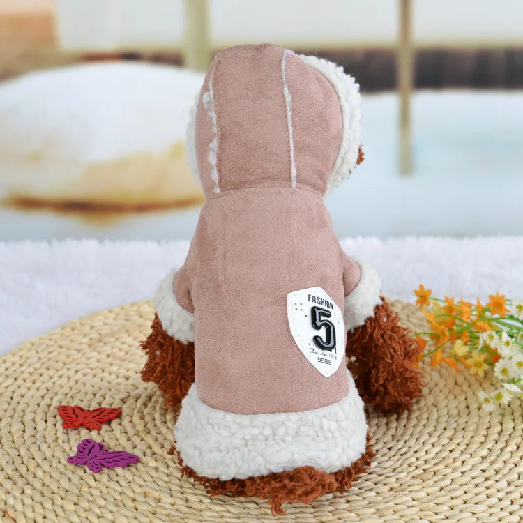 Dog Clothes Coat Small Dogs Luxury Jacket For Animal Winter Medium Dresses Soft Pet Clothing Designer Cute Motorcycle Style