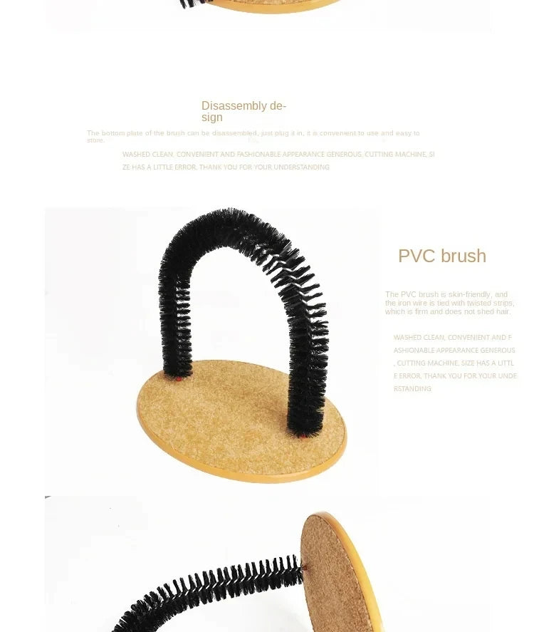 Cat Arch Self Groomer Scratcher Toy Durable Scratching Board Massage Brush Self Entertaining Pet Supplies for Cats