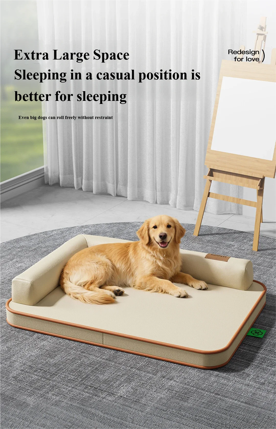 Dog mat suitable for all seasons, medium-sized and large waterproof and tear resistant dog bed, summer removable and washable do