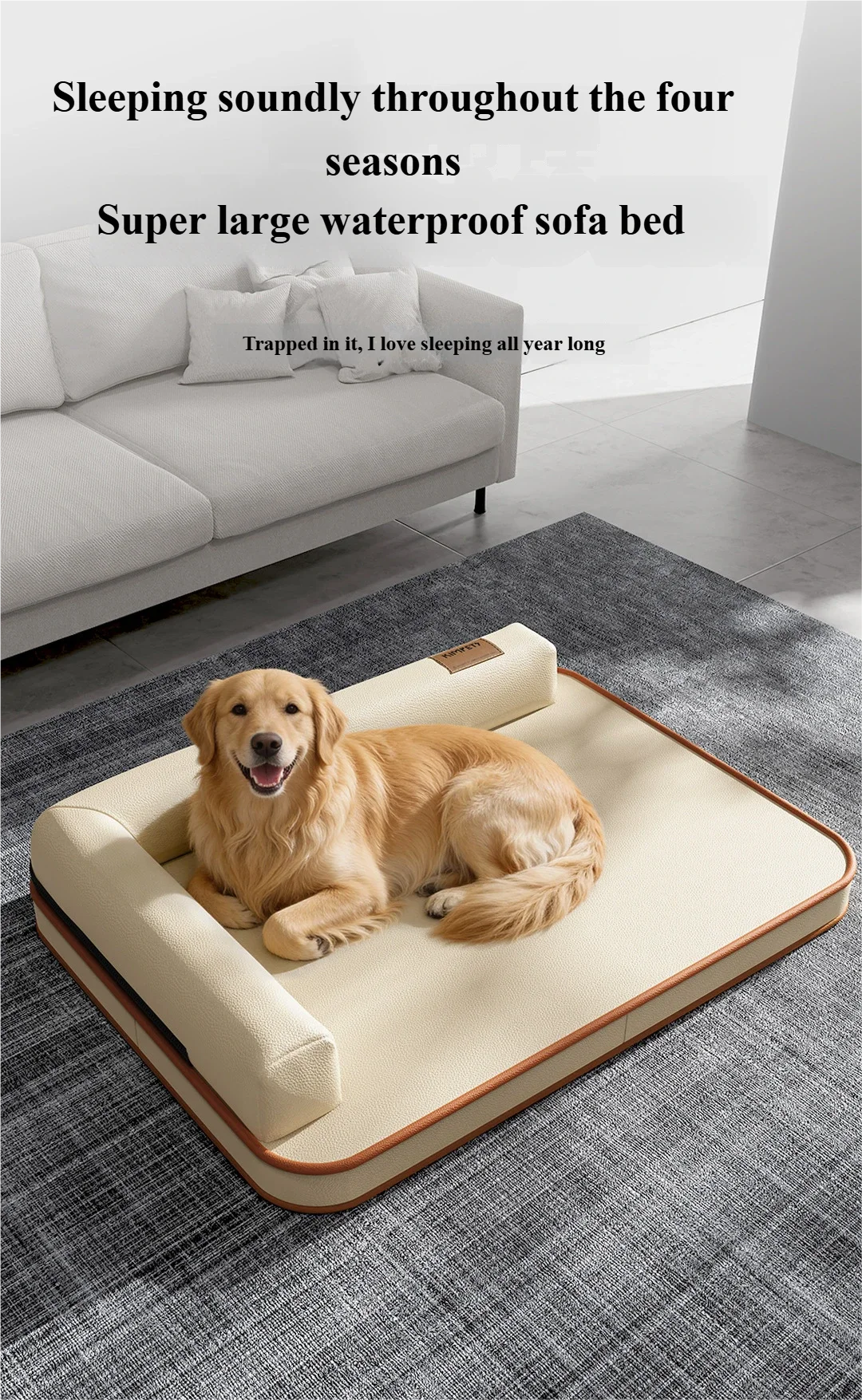 Dog mat suitable for all seasons, medium-sized and large waterproof and tear resistant dog bed, summer removable and washable do