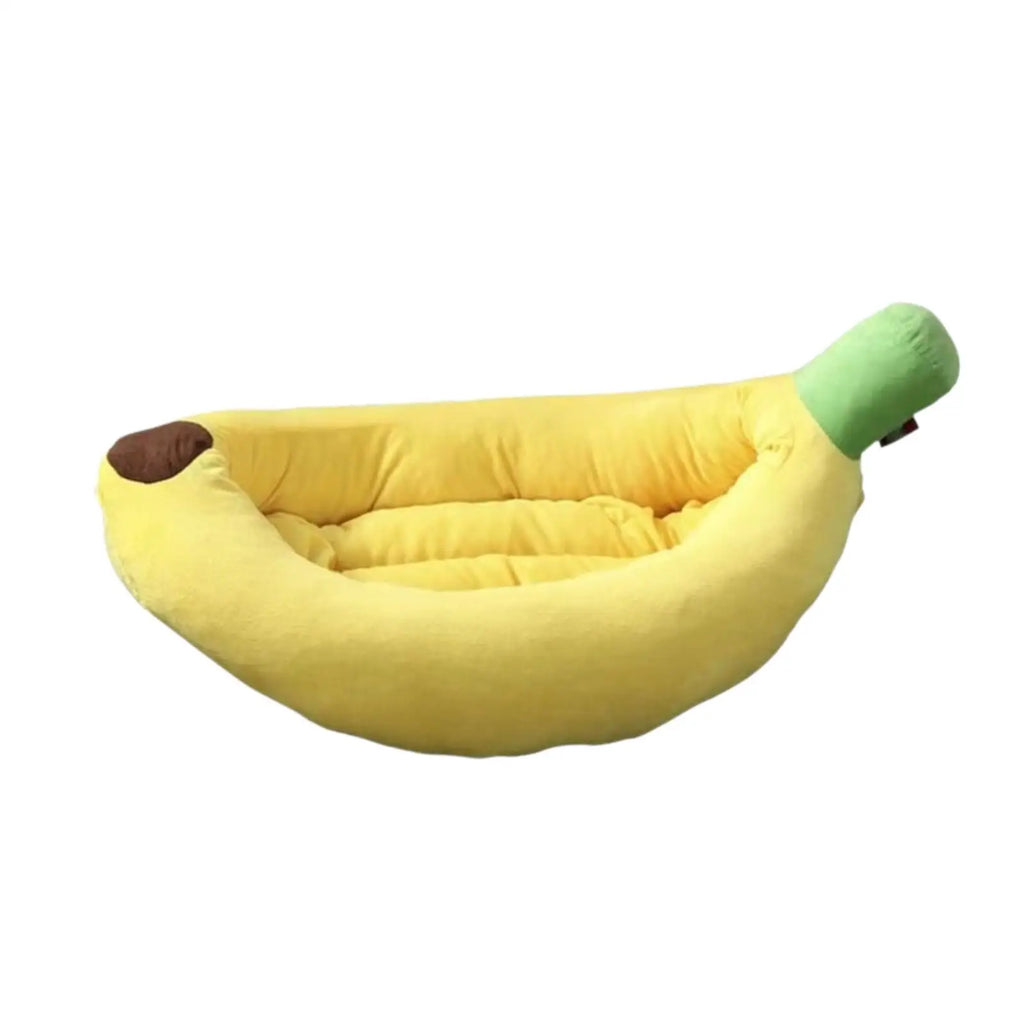 Banana Shaped Dog Bed Breathable Plush Cozy and Soft Puppy Cushion Pet Nesting Bed for Small Medium Dog Pet Supplies