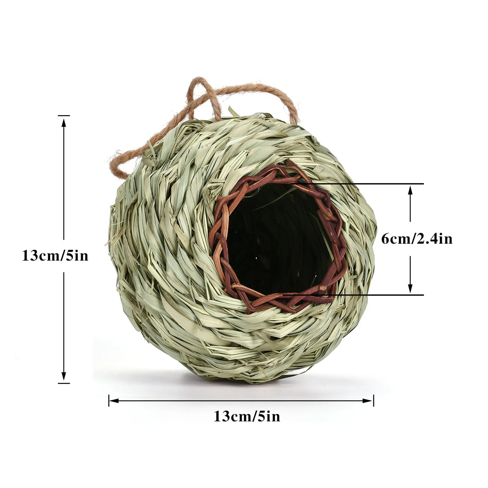 Various Styles Birdhouse Creative Unique Design Comfy Woven Natural Grass Bird Cage Outdoor Garden Window Hideaway Decoration