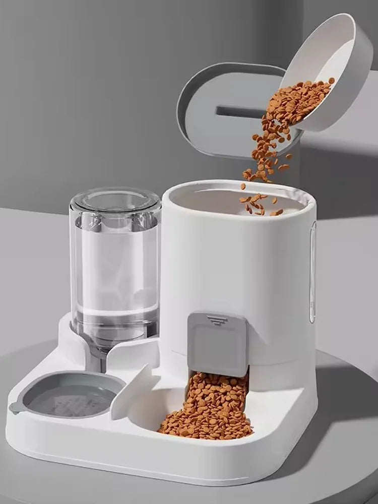 Cat feeding water feeder dog bowl cat bowl smooth food and water supply two-in-one water dispenser cat bowl pet supplies