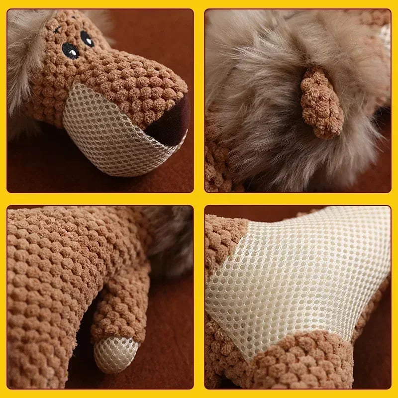 Pet Dog Toys for Large Dogs Cute Plush Squeak Stuffed Toys Fleece Durable Chewing Cute Soft Toys Pet Molar Toys Dogs Accessories