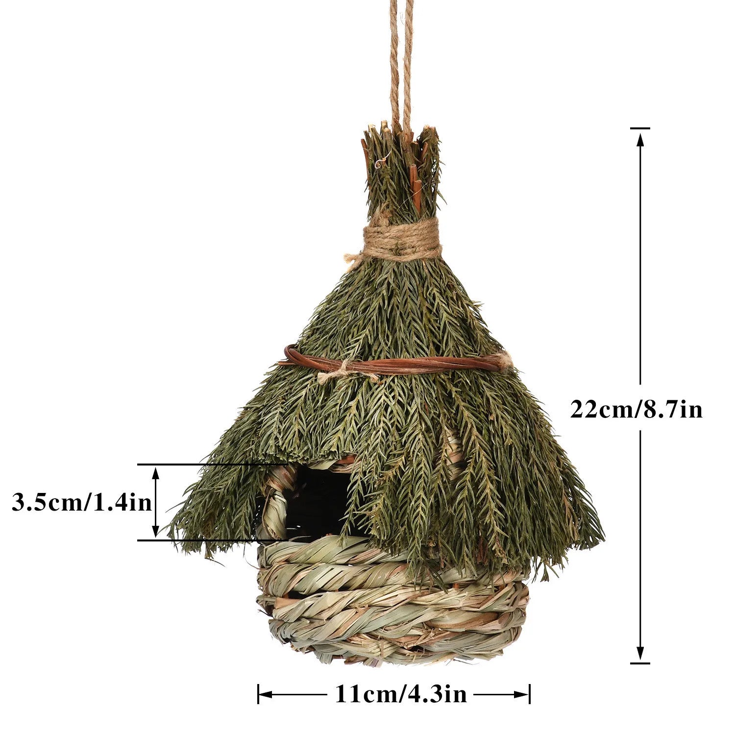 Various Styles Birdhouse Creative Unique Design Comfy Woven Natural Grass Bird Cage Outdoor Garden Window Hideaway Decoration