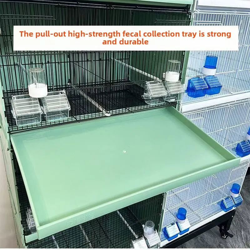 Large multi-layered bird cage - modular and expandable for long-term use without replacement