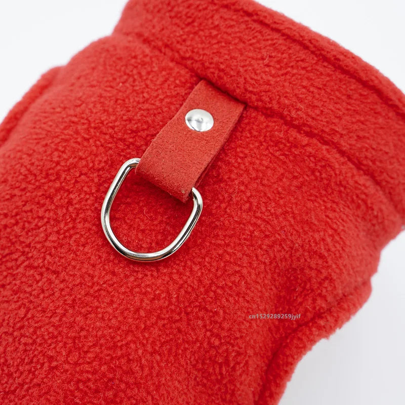 Winter Warm Dog Clothes Pet Jacket Vest with D-Ring For Small Dogs Cats Clothing French Bulldog Costumes Chihuahua Coat