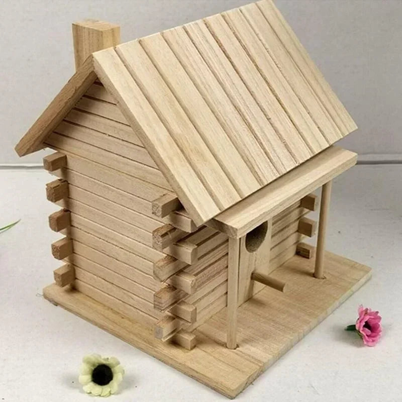 Practical Bird Cage Accessories Birdhouses For Outside Wooden Bird House Nesting Box Hanging Bird Nests Home Garden Decoration