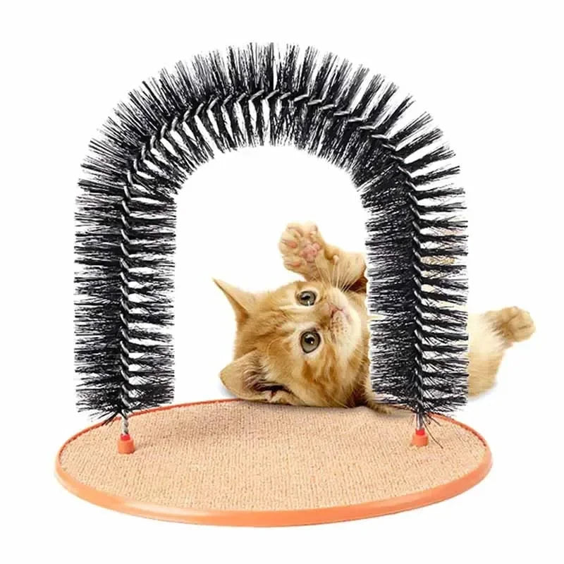 Cat Arch Self Groomer Scratcher Toy Durable Scratching Board Massage Brush Self Entertaining Pet Supplies for Cats