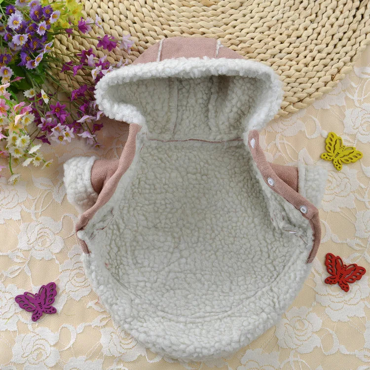 Dog Clothes Coat Small Dogs Luxury Jacket For Animal Winter Medium Dresses Soft Pet Clothing Designer Cute Motorcycle Style