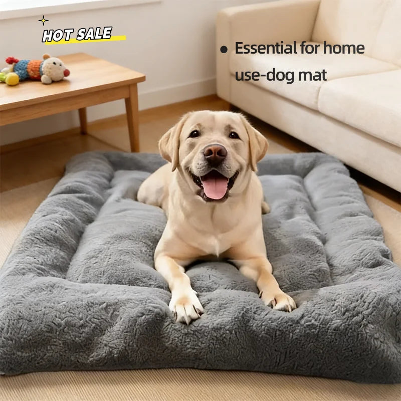 120*60cm Large Double Sided Dog Bed Universal For All Seasons Plush Super Soft Polyester Thickened Sofa-Style Mat for Breed Dogs