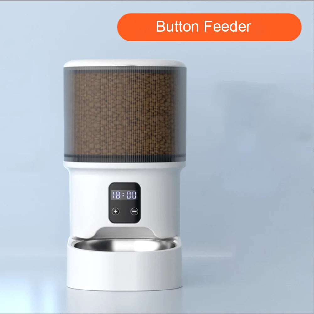 4L large capacity cat feeder, intelligent APP and high-definition camera, stainless steel food bowl