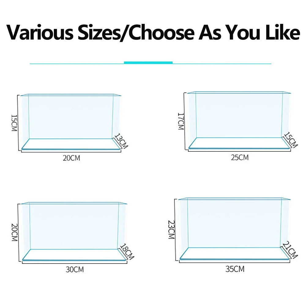 Fish Tank Transparent Glass Rectangular Aquarium Small And Medium Balcony Living Room Decoration Lazy Ecological Fish Tank