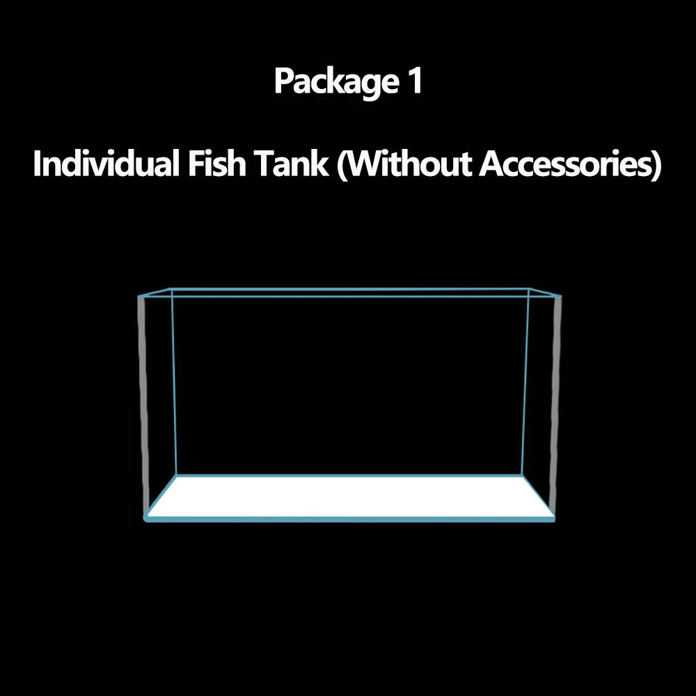 Fish Tank Transparent Glass Rectangular Aquarium Small And Medium Balcony Living Room Decoration Lazy Ecological Fish Tank