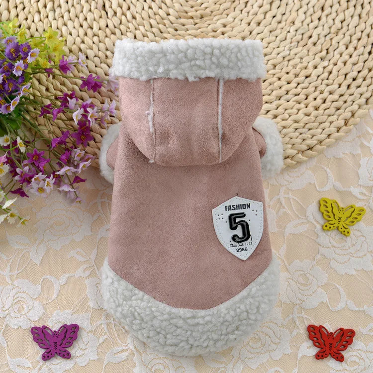 Dog Clothes Coat Small Dogs Luxury Jacket For Animal Winter Medium Dresses Soft Pet Clothing Designer Cute Motorcycle Style