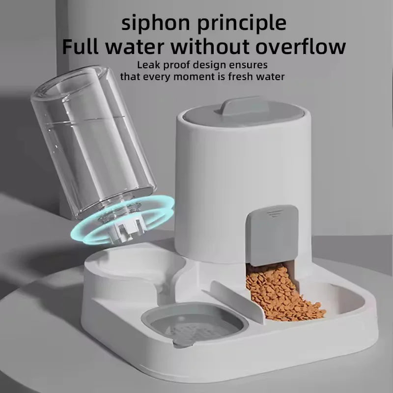 Cat feeding water feeder dog bowl cat bowl smooth food and water supply two-in-one water dispenser cat bowl pet supplies