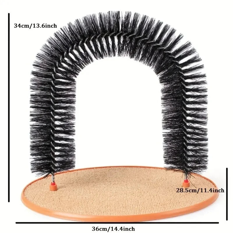 Cat Arch Self Groomer Scratcher Toy Durable Scratching Board Massage Brush Self Entertaining Pet Supplies for Cats