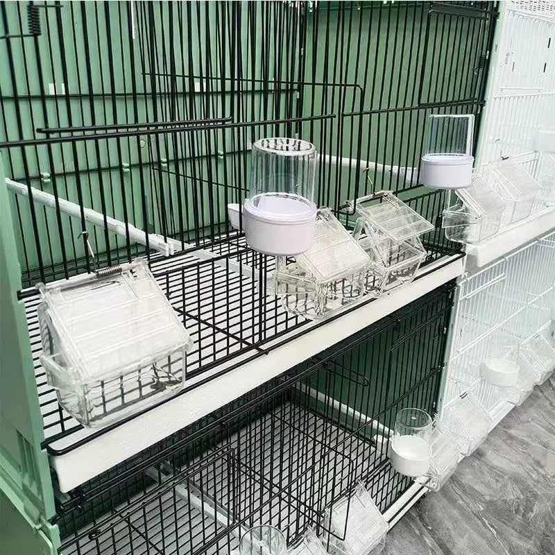 Large multi-layered bird cage - modular and expandable for long-term use without replacement