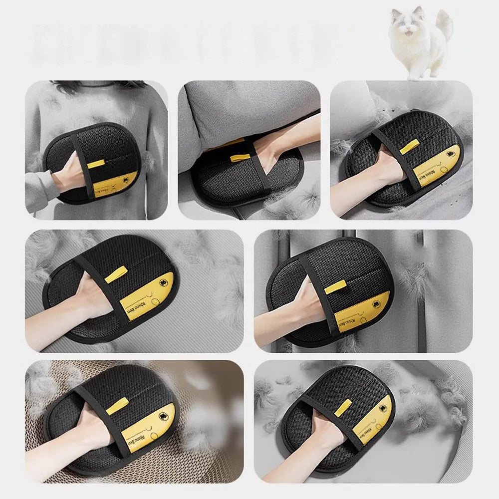 Pet Grooming Gloves Pet Hair Remover Brush Static Dedusting Brush For Dog Cat Hair From Sofa Carpet Clothes